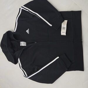 Adidas Black Kids Boys Hoodie Size Medium